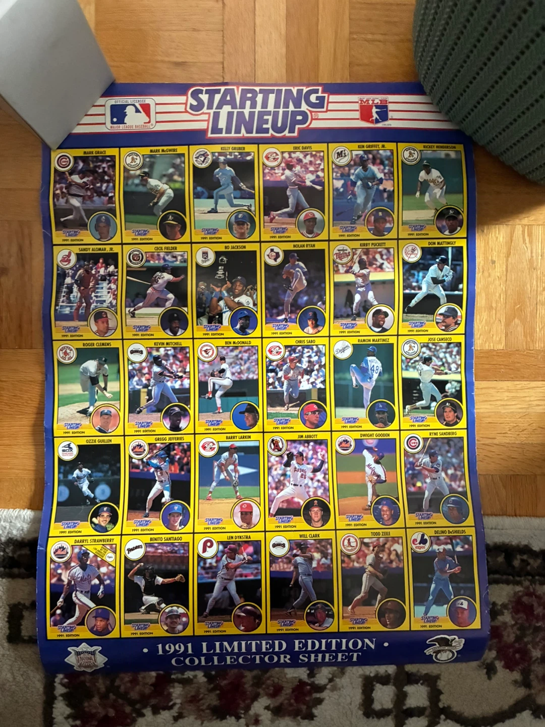 Starting Lineup 1991 Limited Edition Collector Sheet