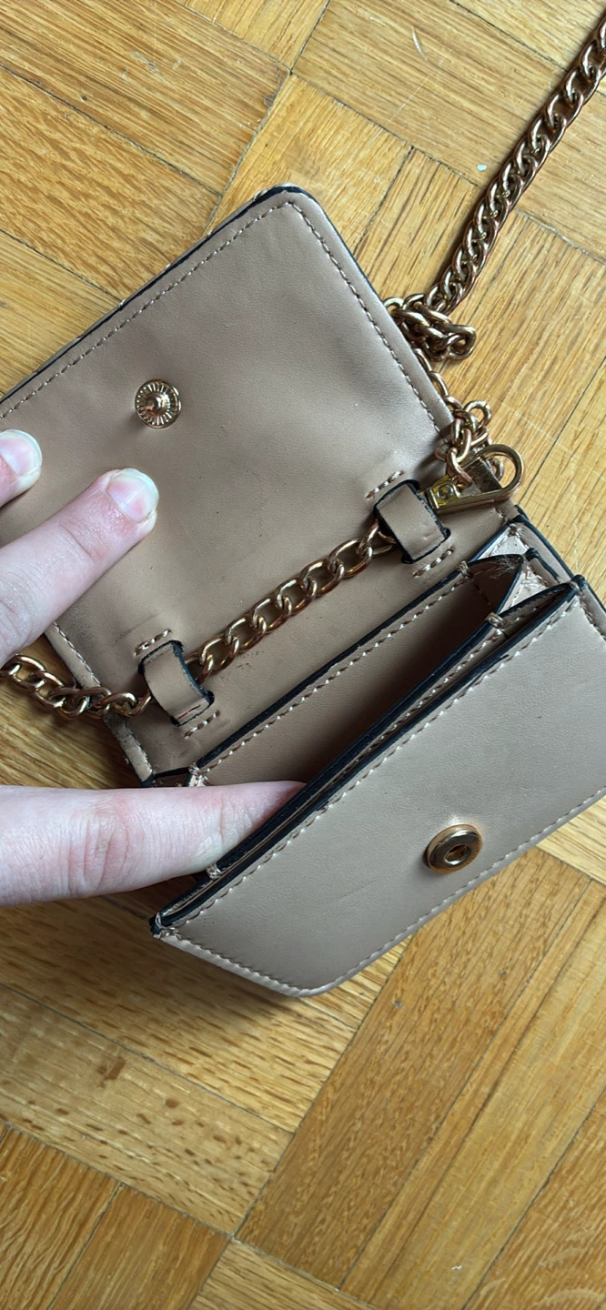 Zara Beige Chevron Crossbody Bag - photo 2