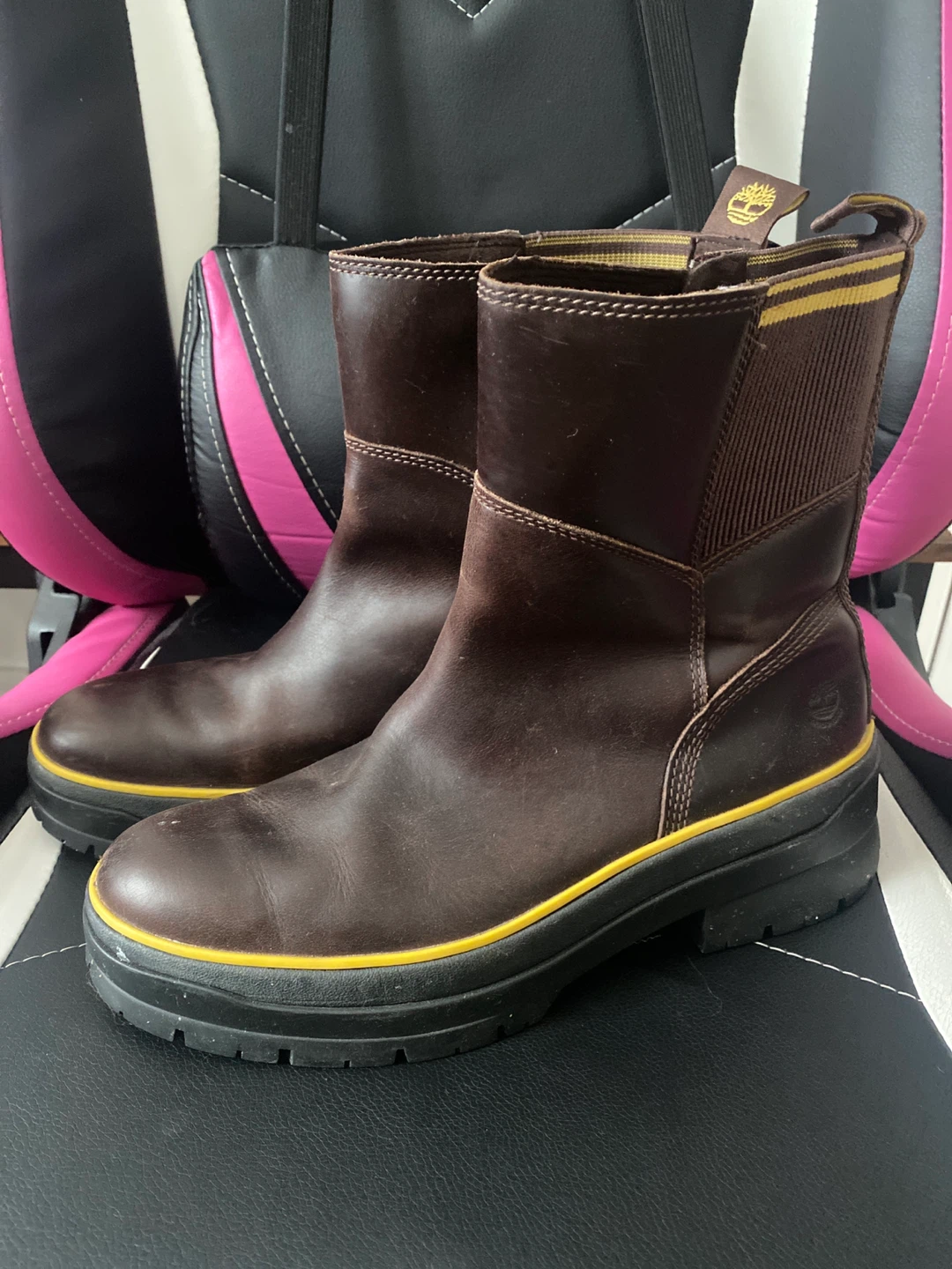 Timberland Brown Leather Women's Boots - Size 10