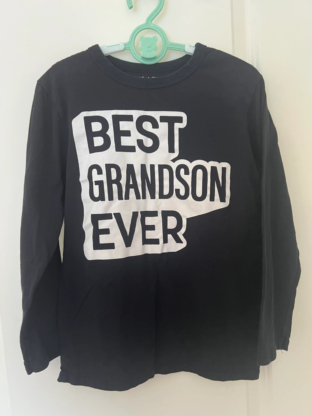 Boys Black Long Sleeve "Best Grandson Ever" Shirt