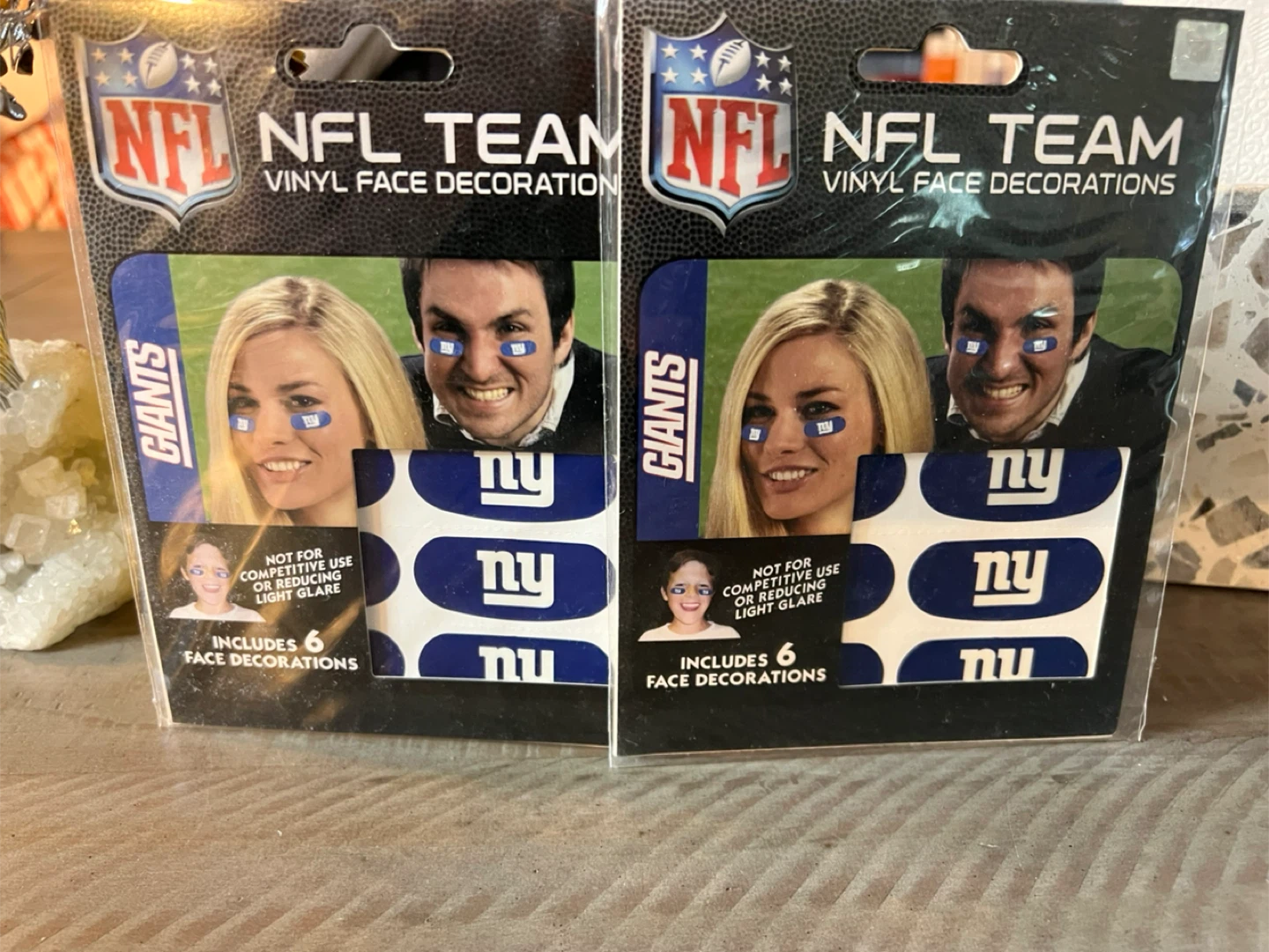 12 New York Giants NFL Face Decorations [Brand New]