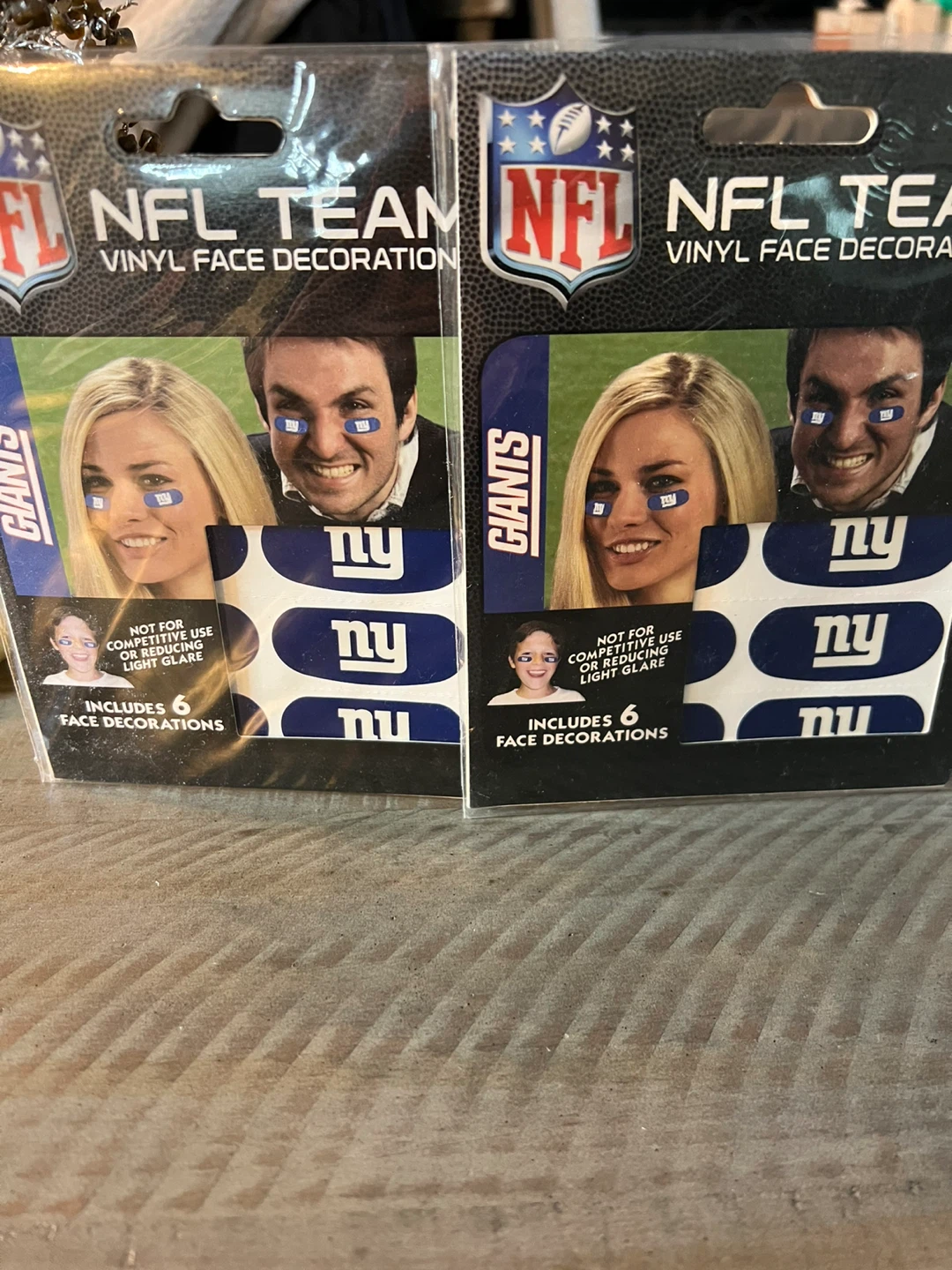 12 New York Giants NFL Face Decorations [Brand New] - photo 2