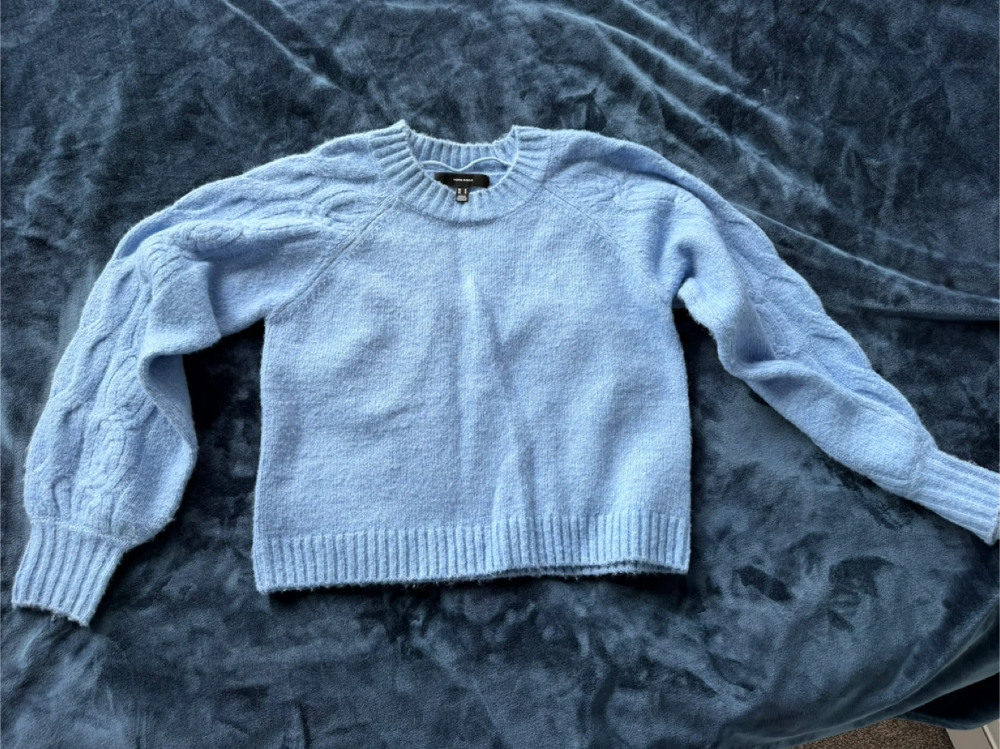 Vero Moda Blue Cable Knit Sweater - Size M