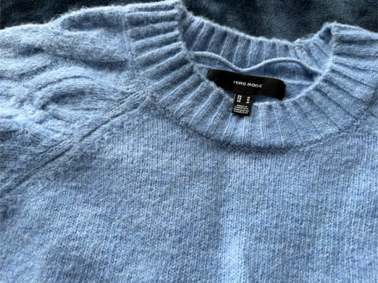 Vero Moda Blue Cable Knit Sweater - Size M - photo 2