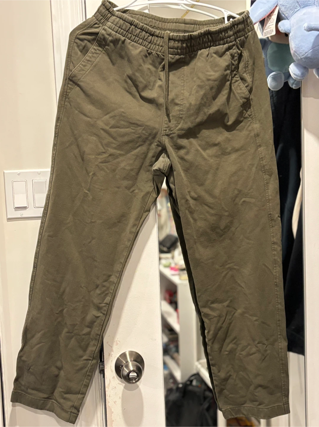 Olive Green Casual Pants