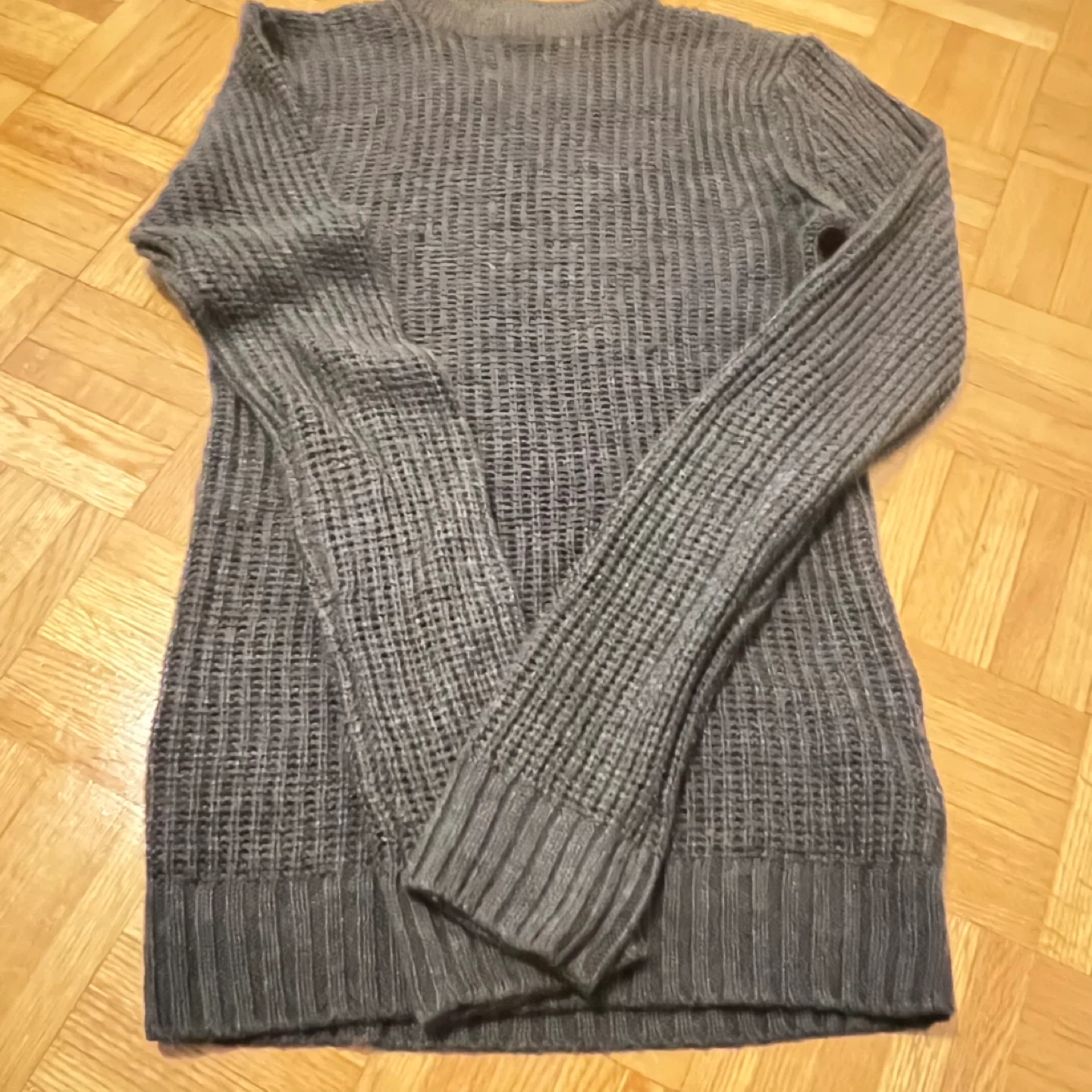 Agenda Grey Knit Sweater - Size S