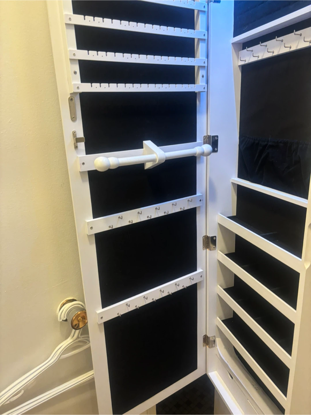 White Jewelry Armoire with Mirror - photo 5
