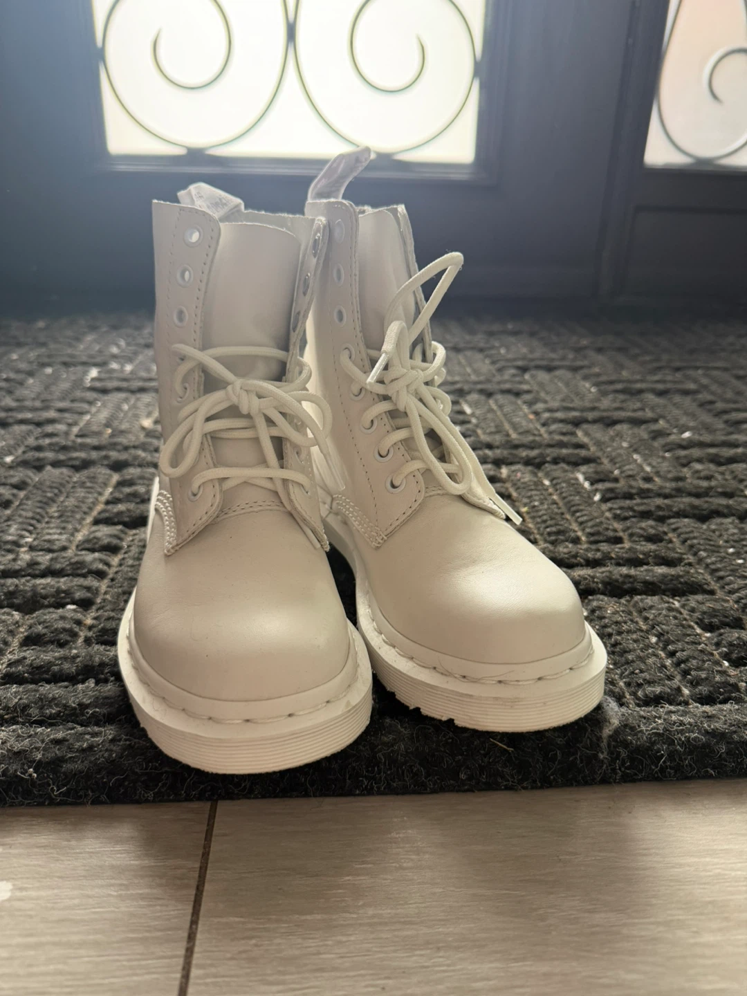 Dr. Martens 1460 Pascal Mono White Boots - Size 6 - photo 2