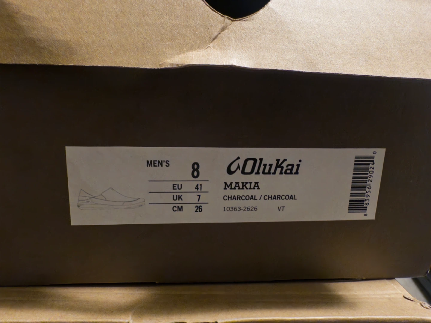 OluKai Makia Charcoal/Charcoal Men's Size 8 - photo 4