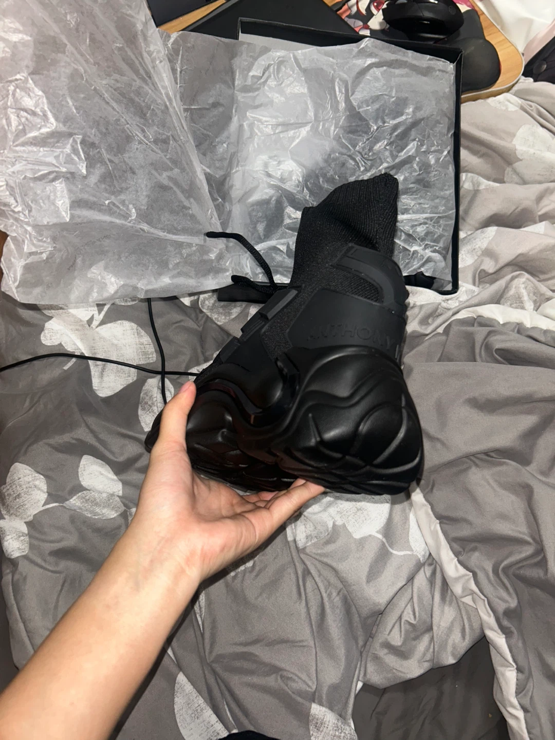 Anthony Wang Shoes: Black height boosting shoes - photo 2