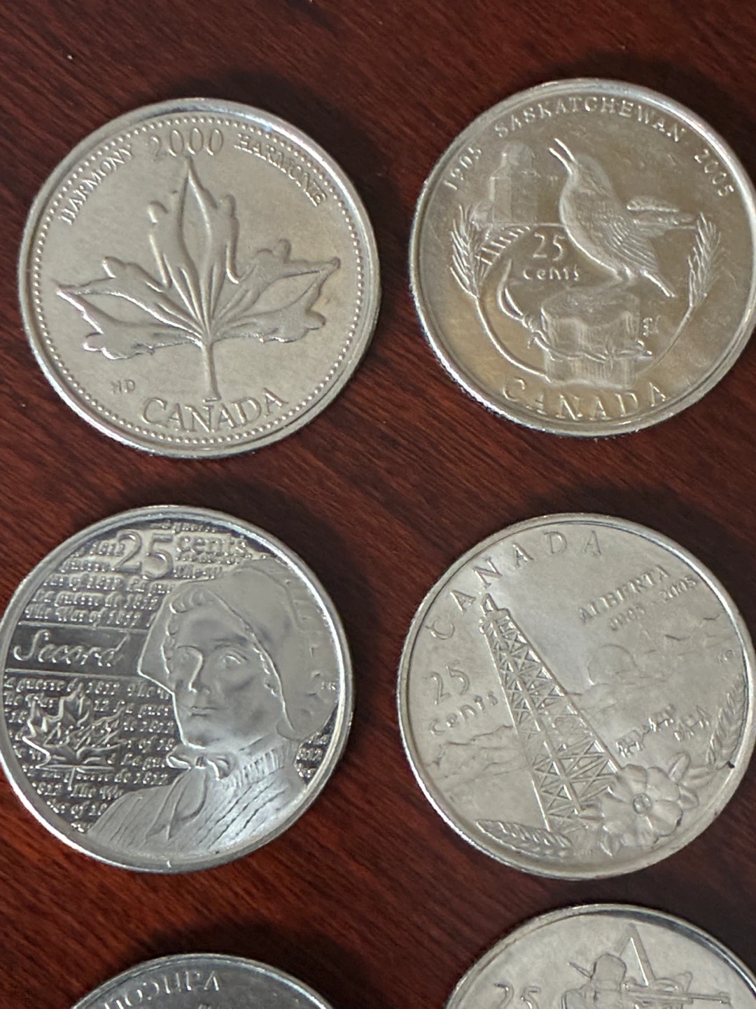 $1 each  Canadian 25 Cent Coins Commemorative money Canada - photo 2