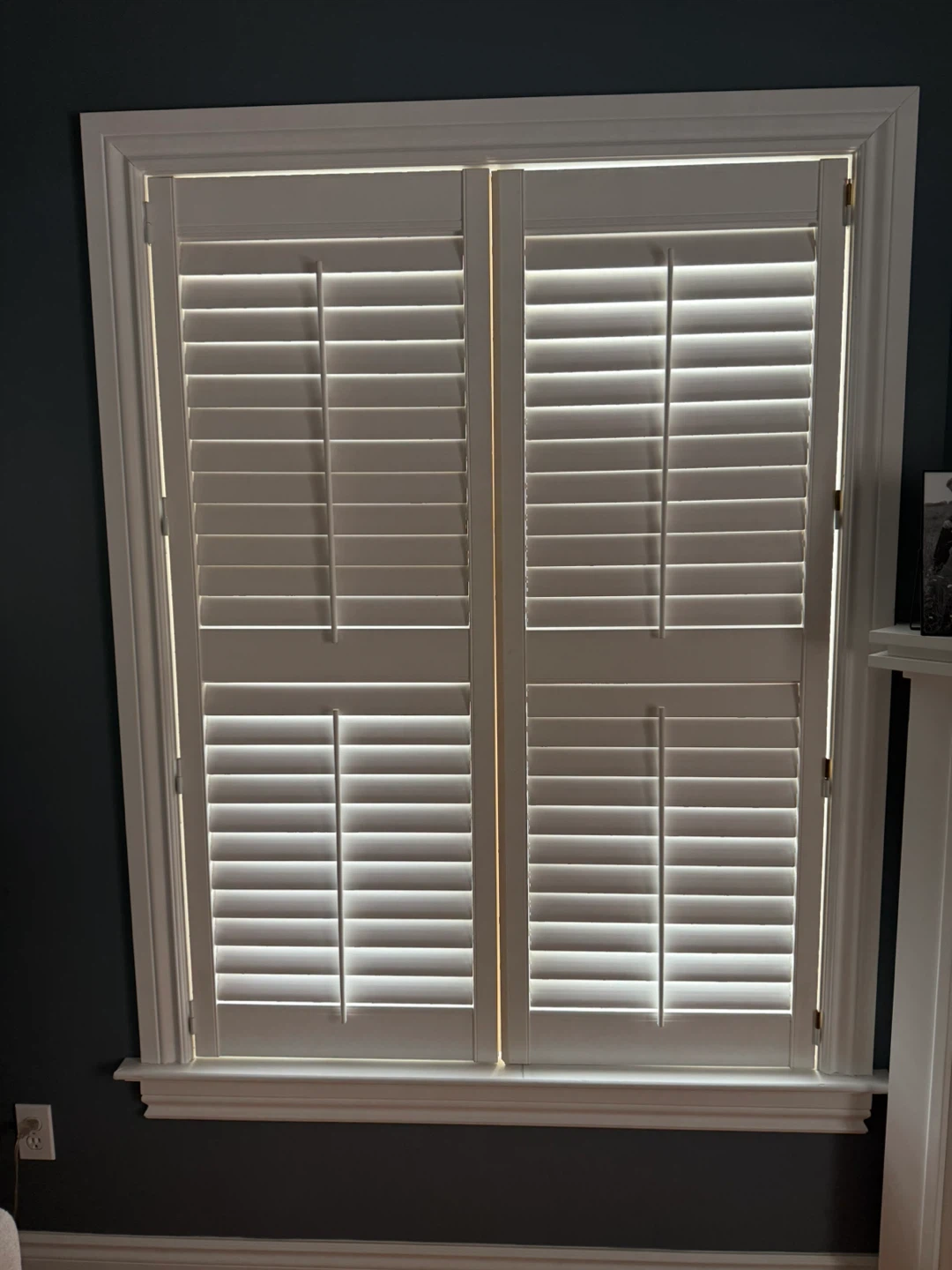 White Interior Window Shutters- California shutters - photo 2