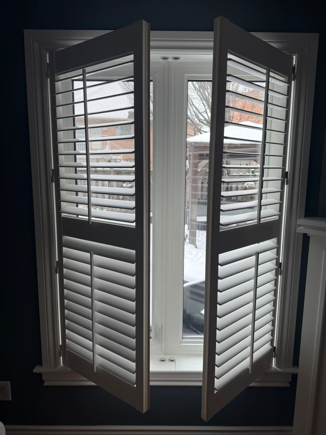White Interior Window Shutters- California shutters - photo 4