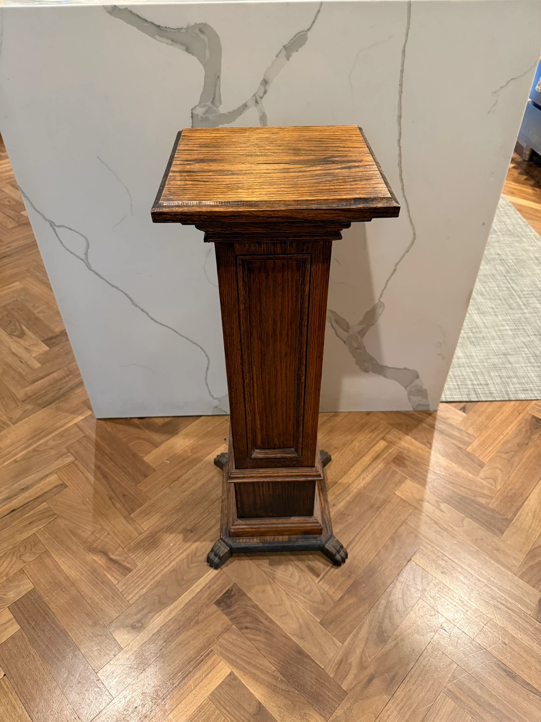Antique Pedestal with Claw Feet - photo 2