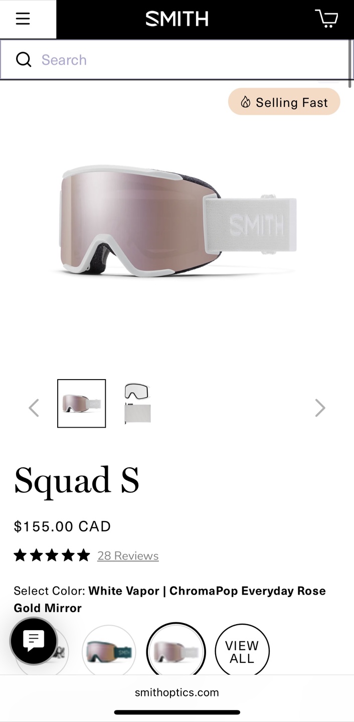 Smith Squad White Vapor ChromaPop Everyday Rose Goggles - photo 2