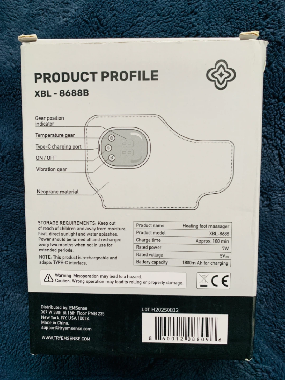 New EMSense Heating Foot Massager - photo 2