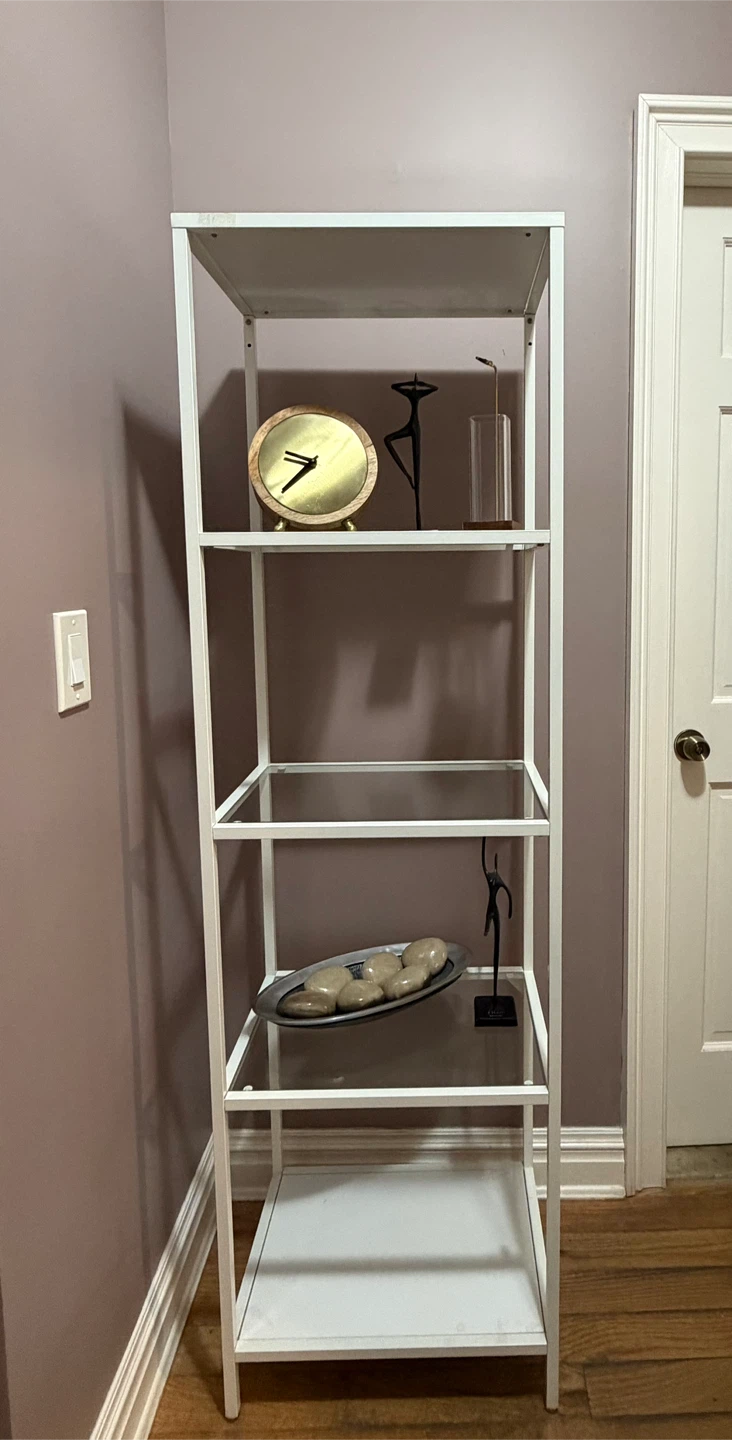 White Metal Shelf Unit - photo 2
