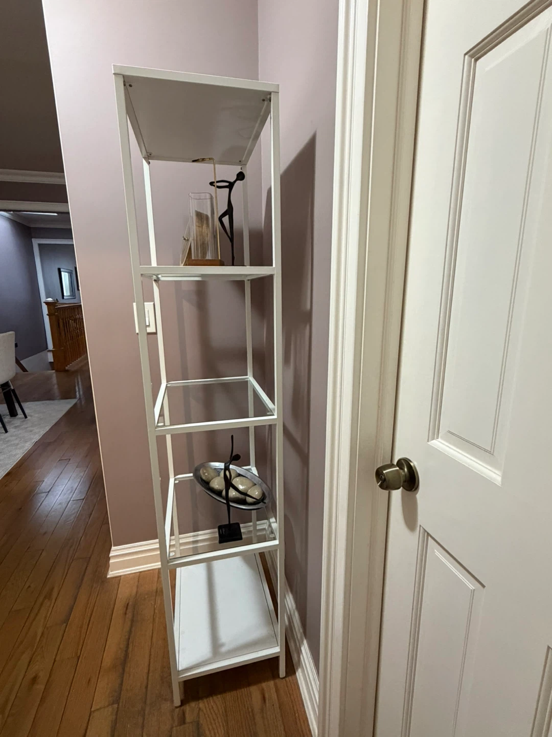 White Metal Shelf Unit - photo 3