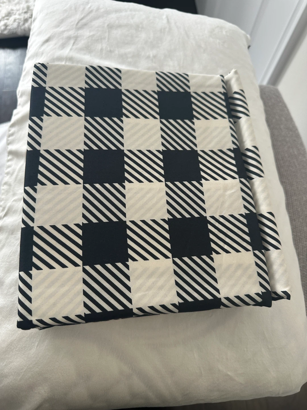Black & White Checkered queen bed sheet 🥕 - photo 2