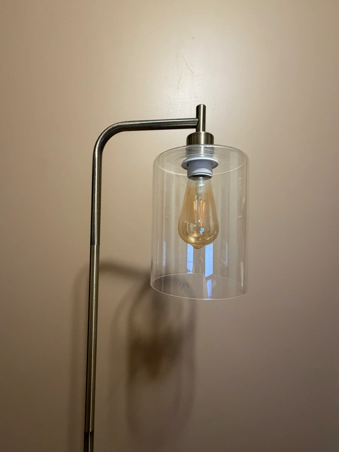 Bronze Floor Lamp with Glass Shade - photo 2