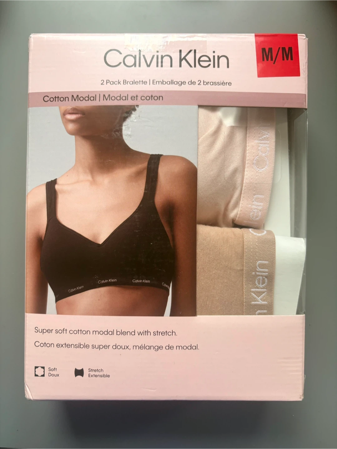 Calvin Klein 2 Pack Bralettes - Sz M