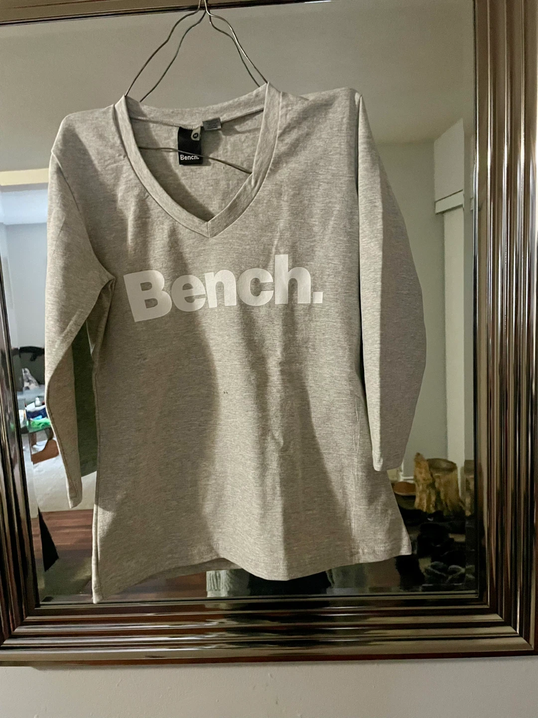 Bench Grey 3/4 Sleeve V-Neck Top