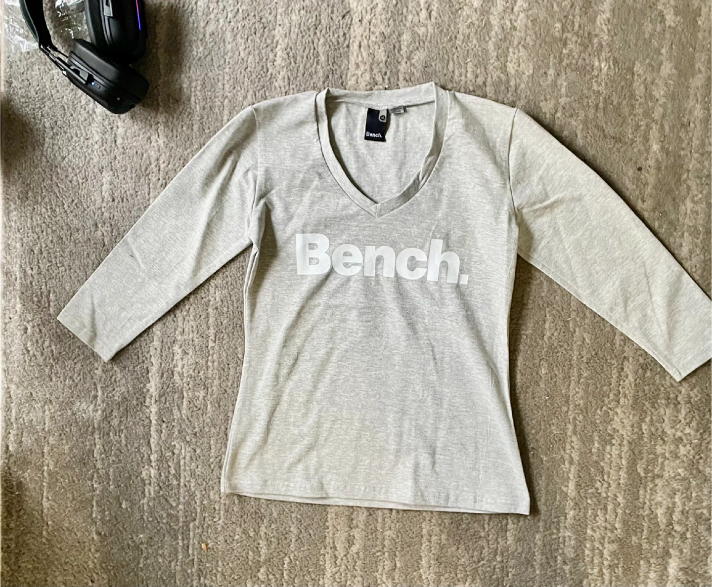 Bench Grey 3/4 Sleeve V-Neck Top - photo 2