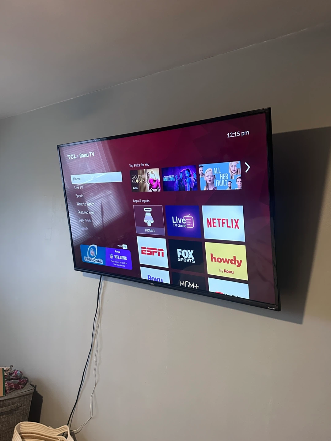 TCL Roku 55” TV with wall mount - photo 2