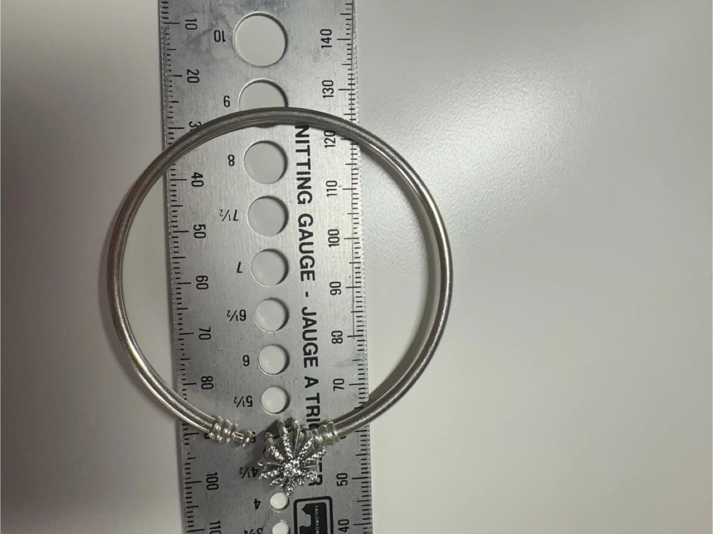 Pandora White Cubic Zirconia Sterling Silver Bangle Bracelet - photo 5