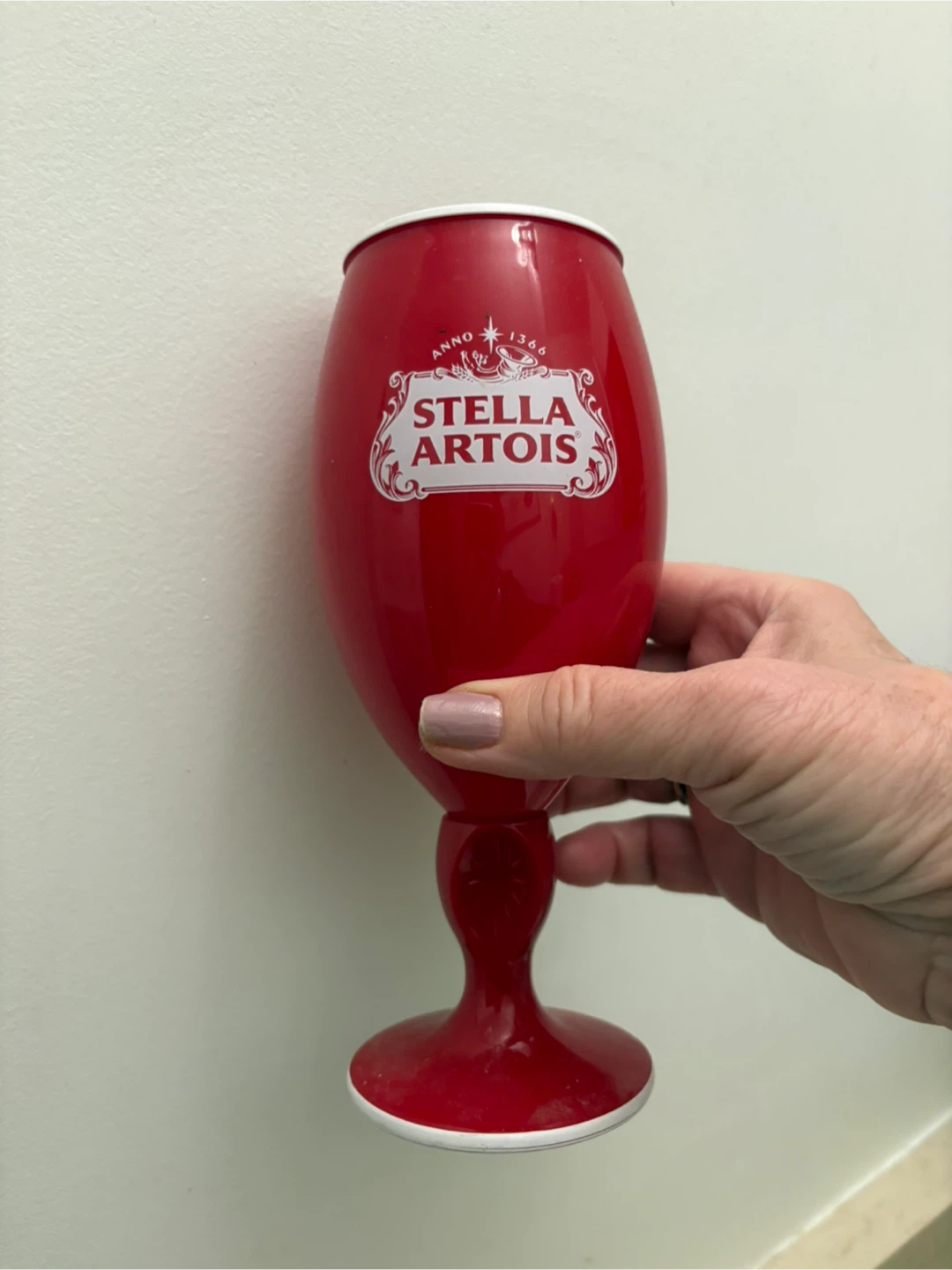 Stella Artois Red Plastic Cup