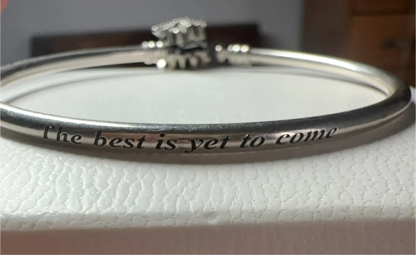 Pandora White Cubic Zirconia Sterling Silver Bangle Bracelet - photo 4