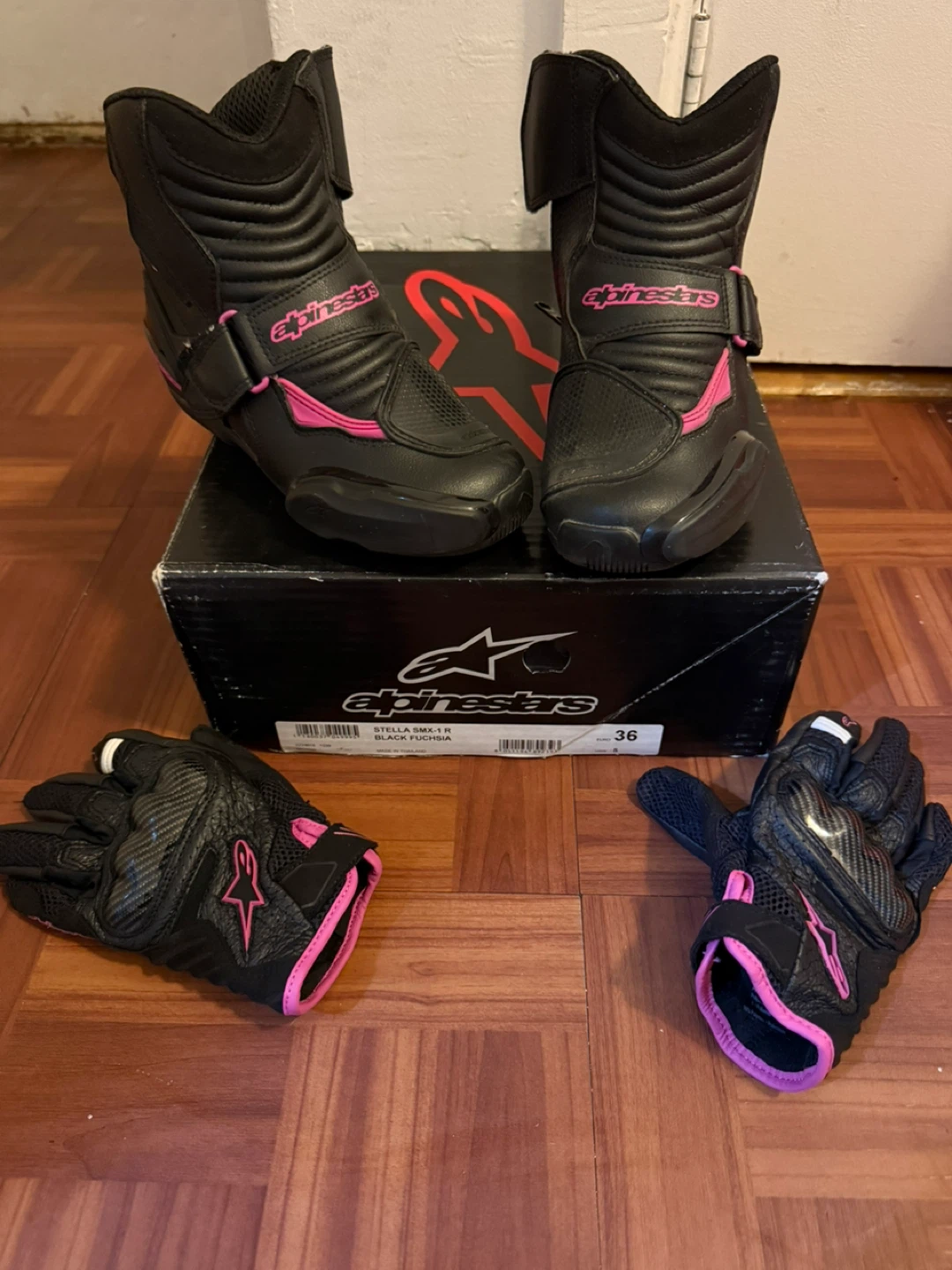 Alpinestars Stella SMX-1 R Boots & Gloves - Size 36