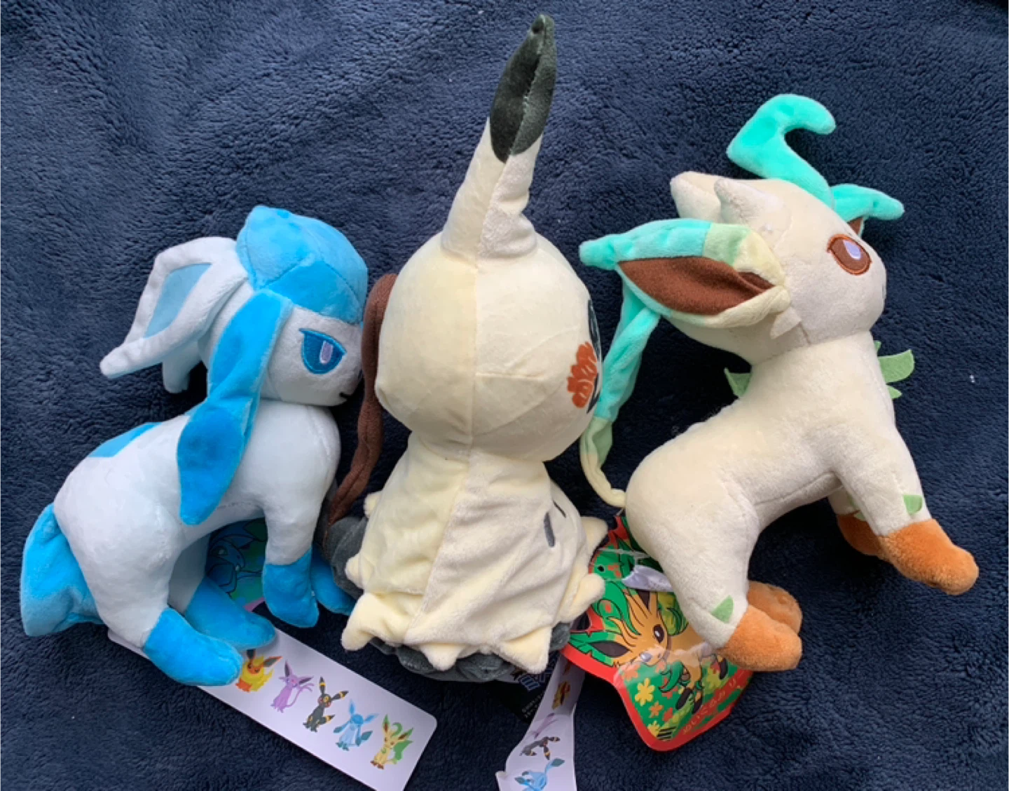 New Pokemon Bundle Leafeon Glaceon Mimikyu Plushie - photo 2