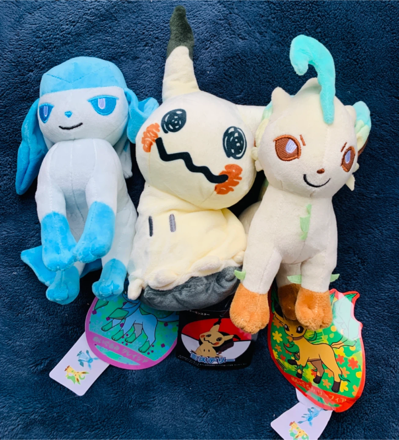New Pokemon Bundle Leafeon Glaceon Mimikyu Plushie