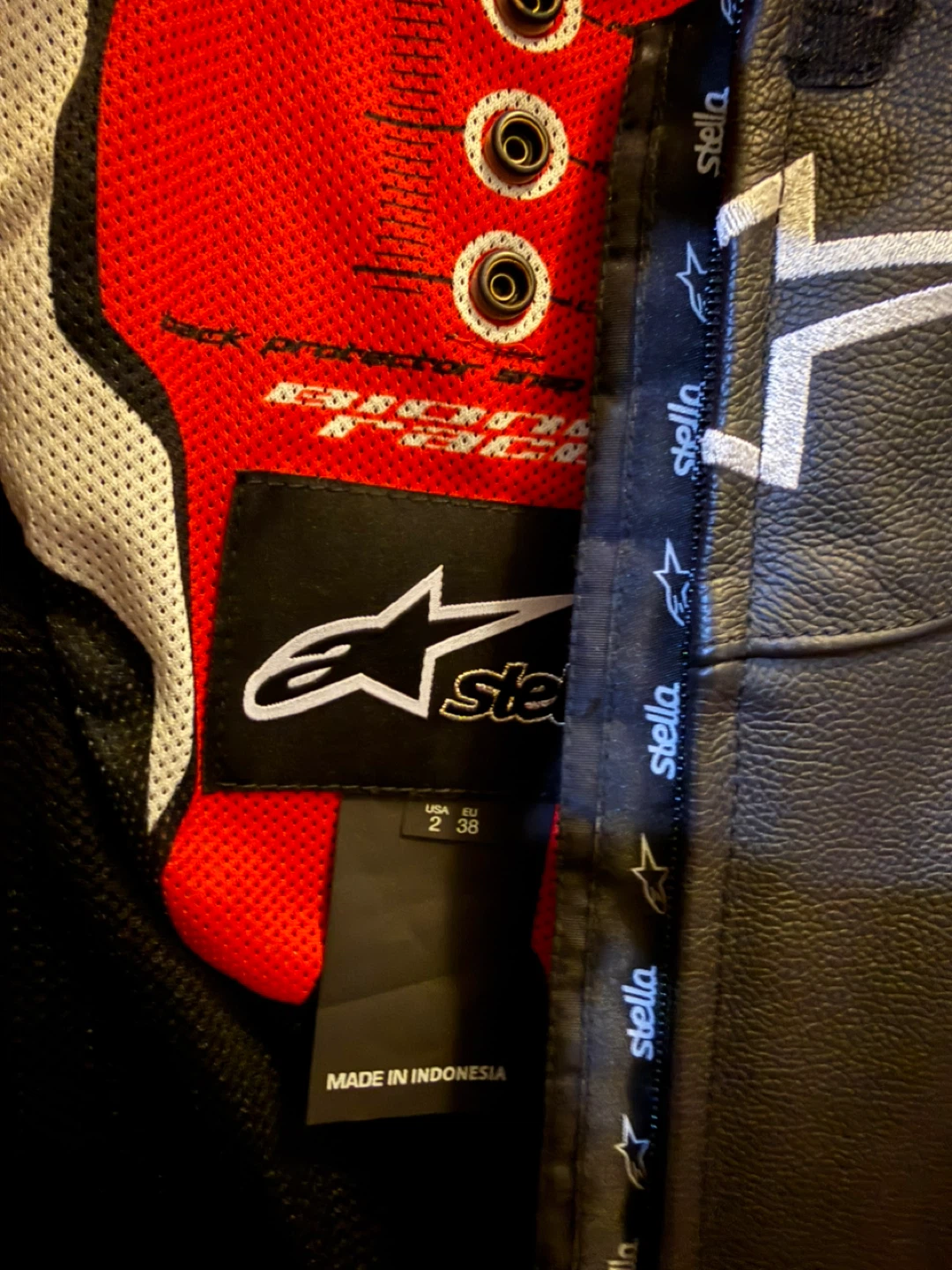 Alpinestars Stella Leather Motorcycle Jacket - Size 2 US - photo 2