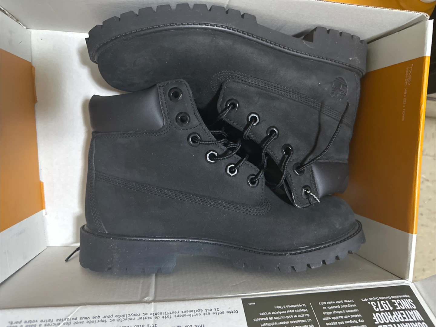 Timberland Premium 6" Waterproof Boots - Black, Size 6 - photo 2