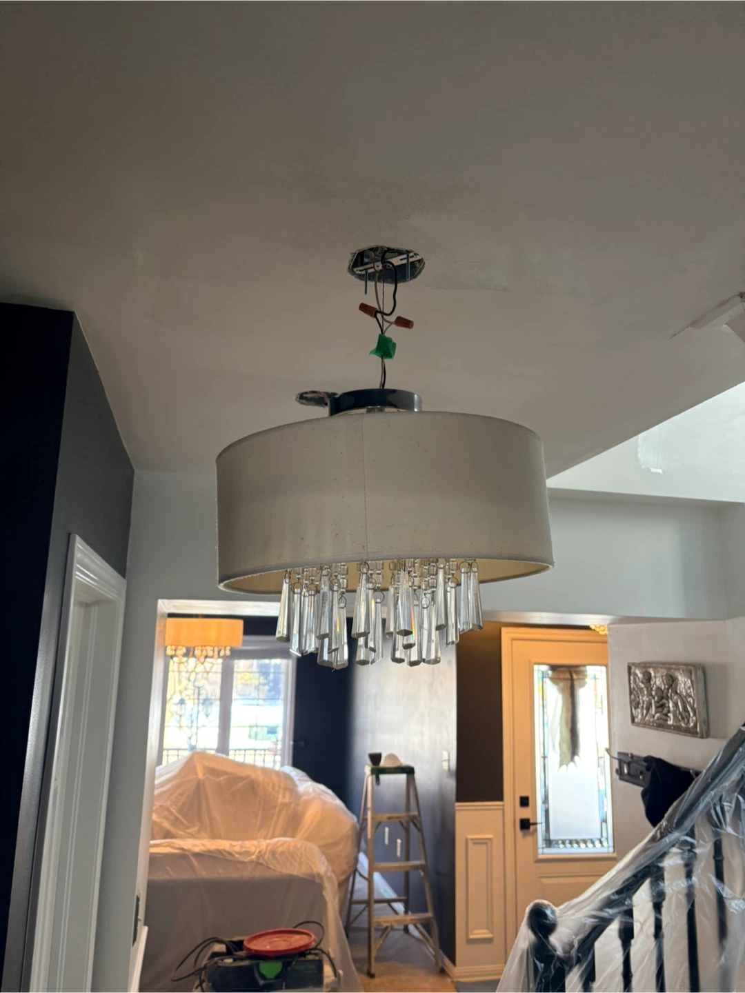 Drum Chandelier with Crystal Accents - photo 5