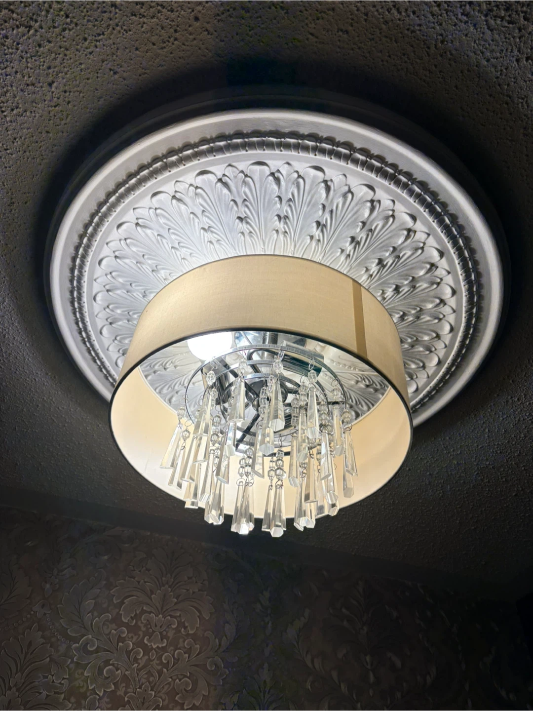 Drum Chandelier with Crystal Accents - photo 2