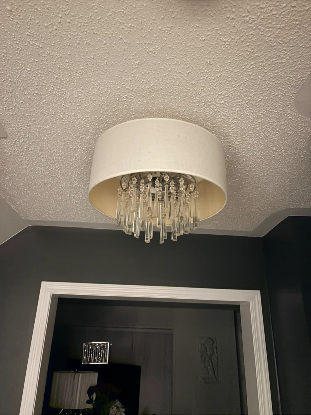 Drum Chandelier with Crystal Accents - photo 3