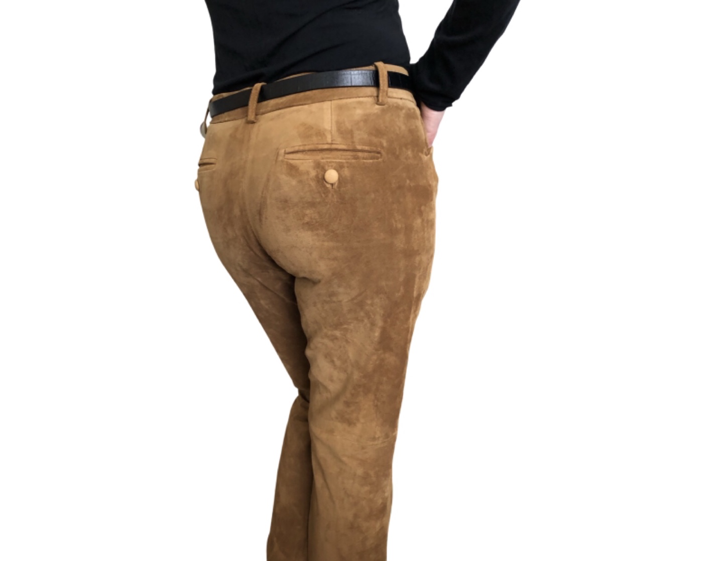 Skotts Suede Tan Leather Pants size 6 - photo 4