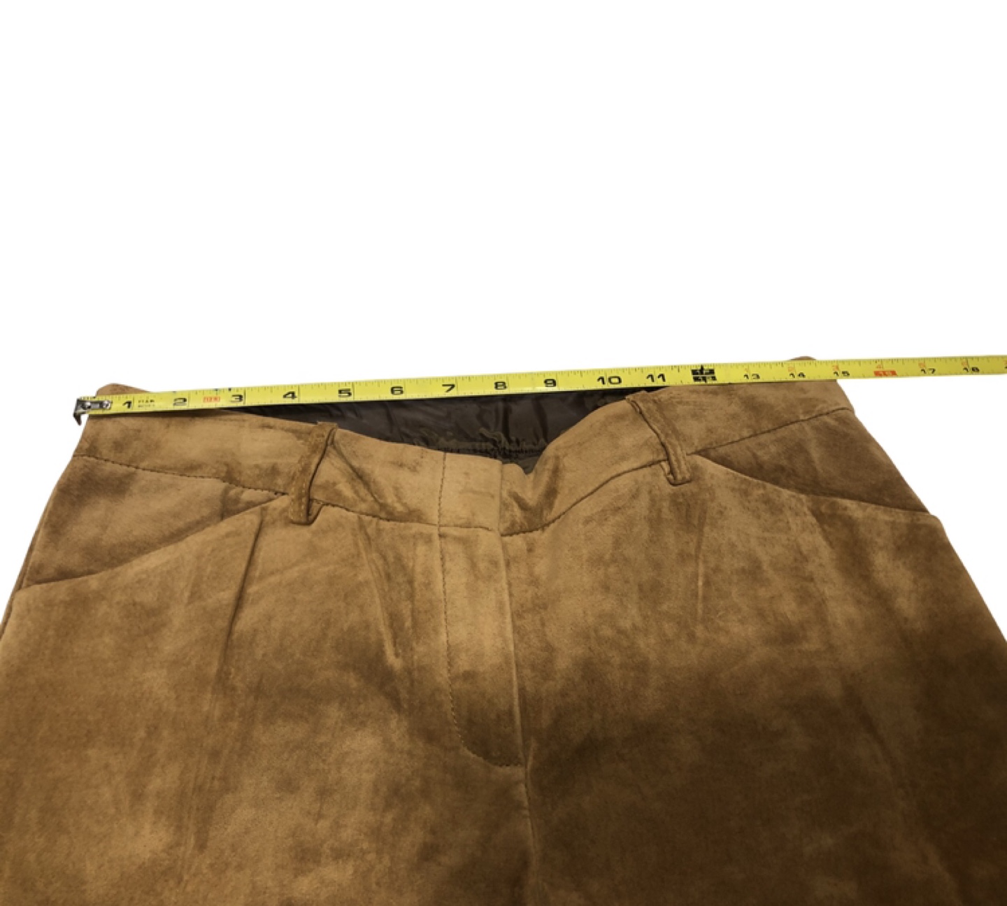 Skotts Suede Tan Leather Pants size 6 - photo 5