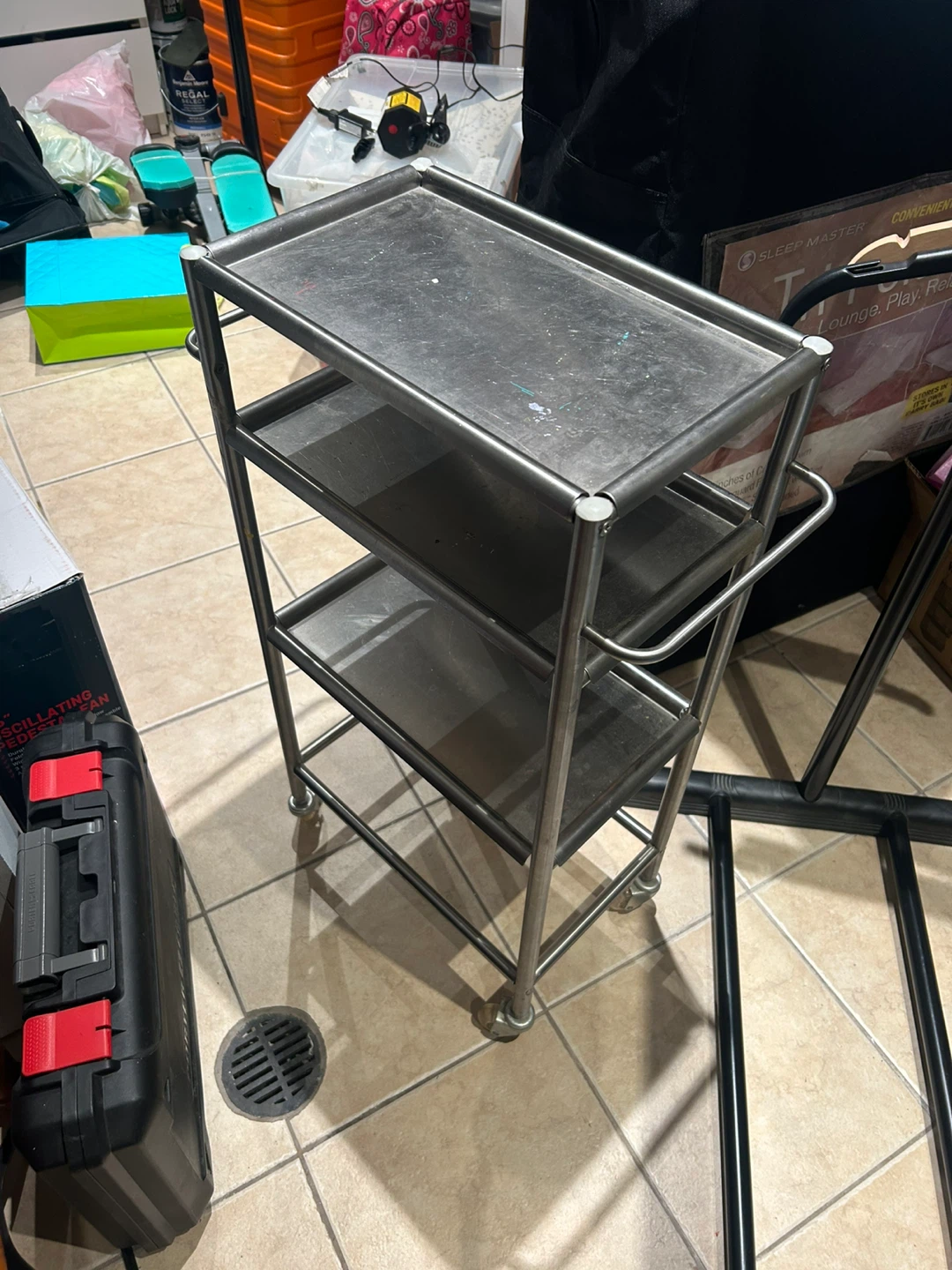 Metal Rolling Cart with 3 Shelves