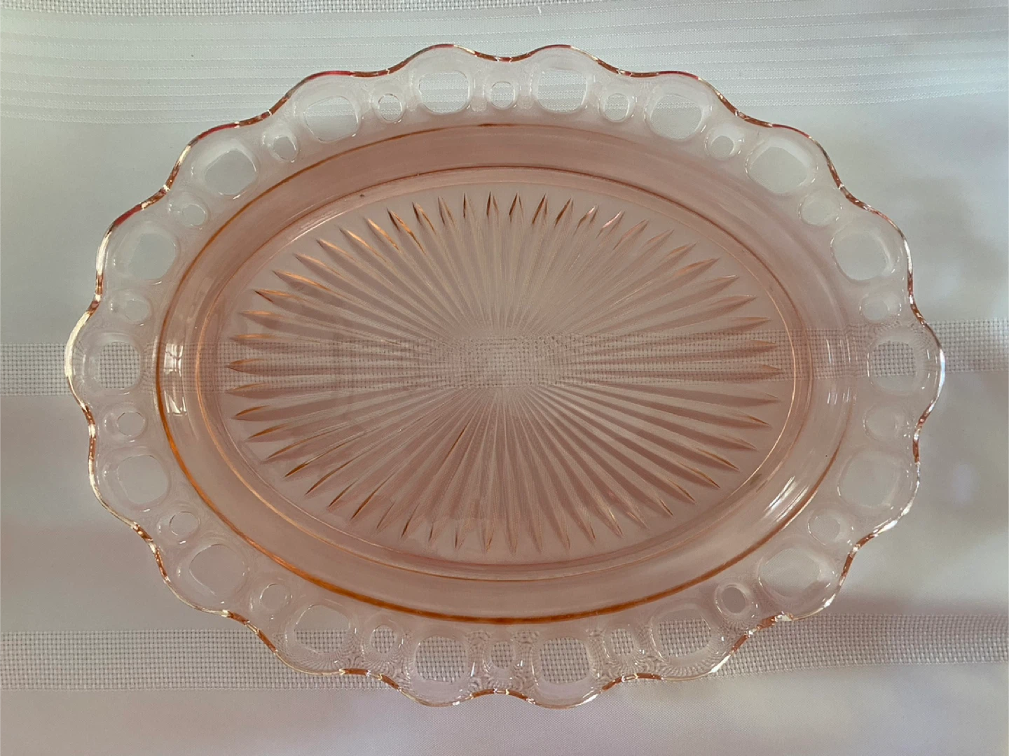 2  Pink Depression Glass Dishes: Lace Edge Pattern - photo 4