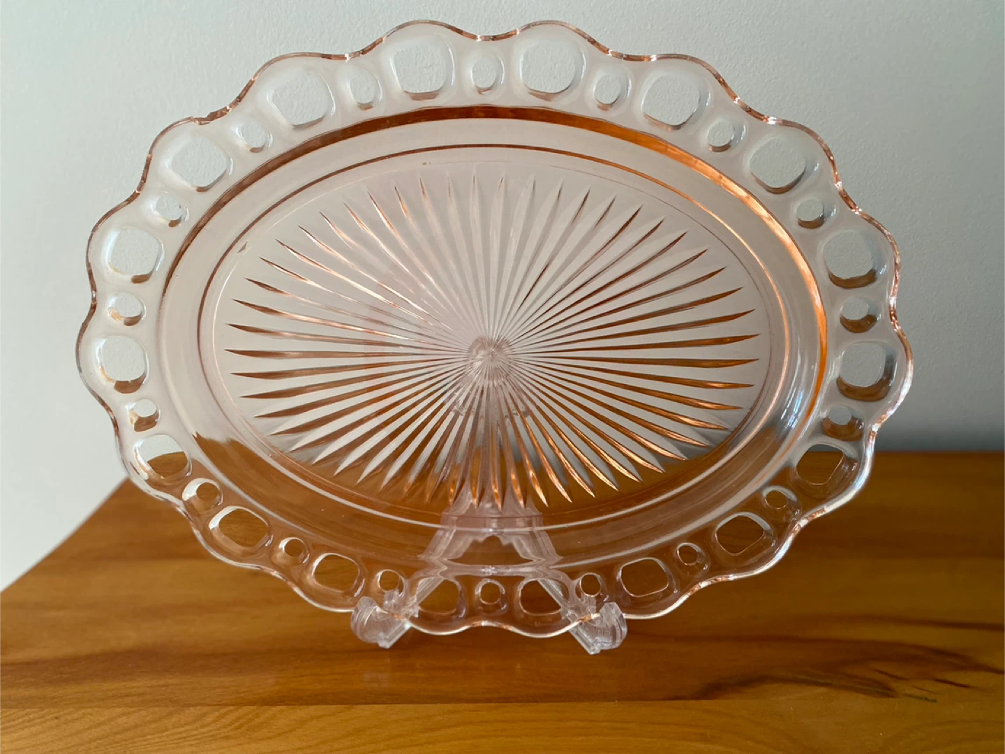 2  Pink Depression Glass Dishes: Lace Edge Pattern - photo 5