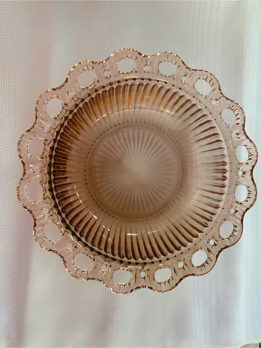 2  Pink Depression Glass Dishes: Lace Edge Pattern - photo 3