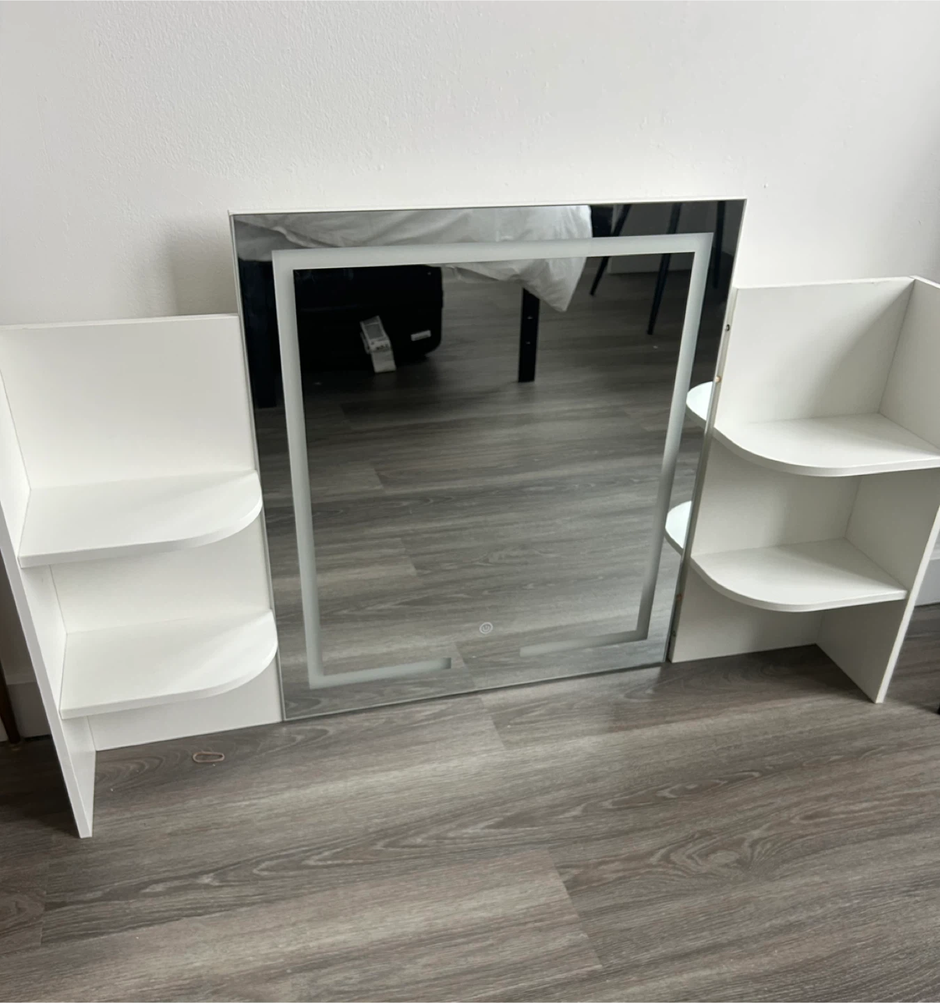 Brand new Vanity/Desk with Lighted Mirror & Shelves - photo 3