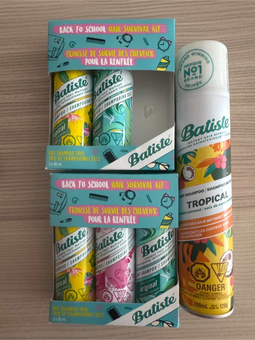 Batiste Dry Shampoo Trio & Tropical Dry Shampoo