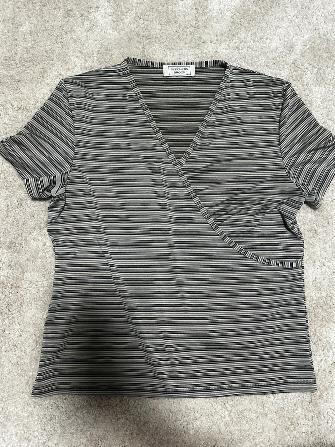 Beechers Brook Striped Wrap Top - photo 2