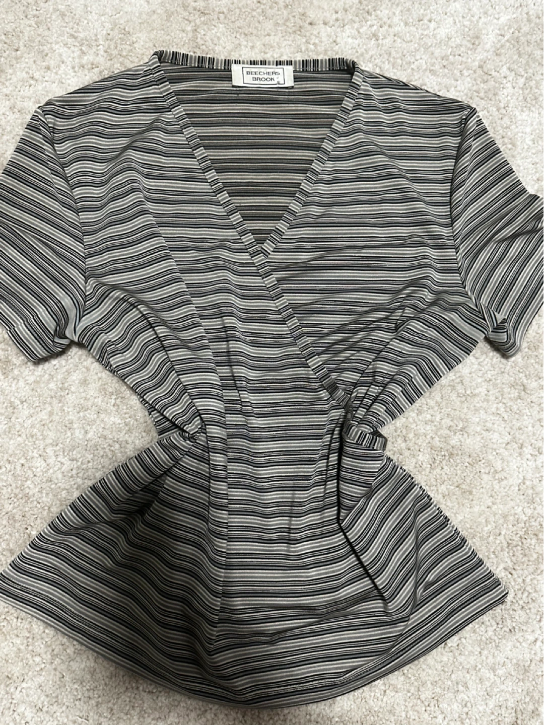 Beechers Brook Striped Wrap Top