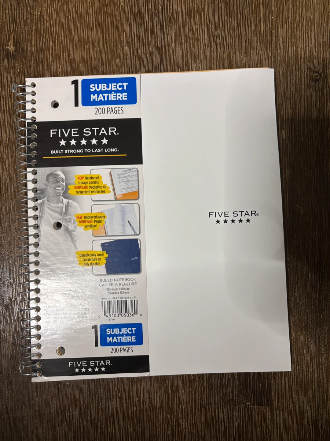 🥕 Five Star 1 Subject Notebook - 200 Pages